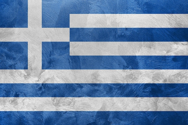 Foto texturizada de la bandera de Grecia