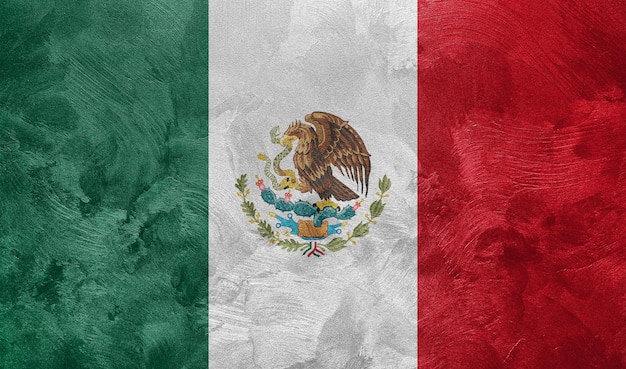 Foto texturizada de la bandera de México