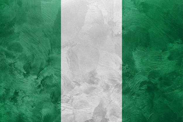 Foto texturizada de la bandera de Nigeria