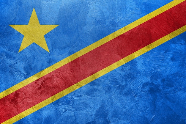 Foto texturizada bandera de la República Democrática del Congo