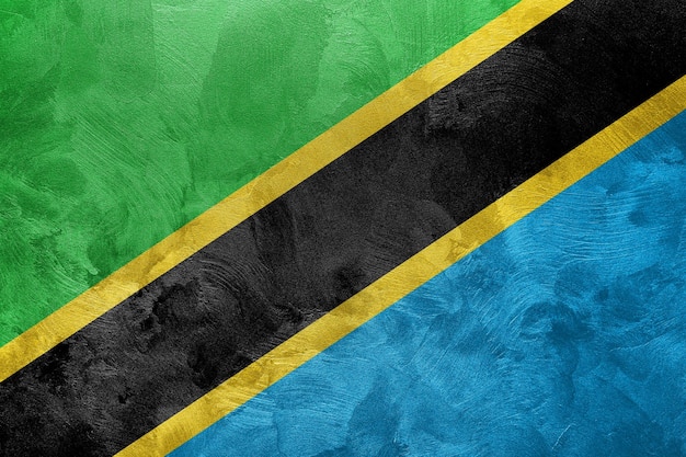 Foto texturizada de la bandera de Tanzania