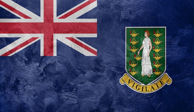 Foto texturizada da bandeira das Ilhas Virgens Britânicas