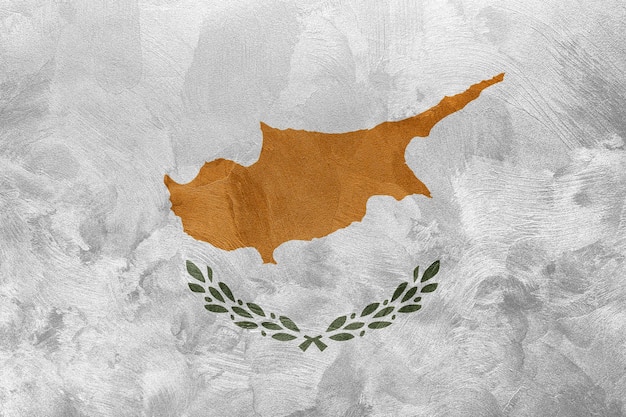 Foto texturizada da bandeira de Chipre