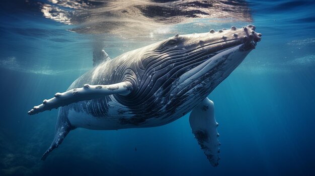 Foto de tiburón en el mar