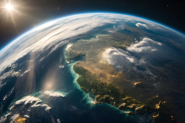 Una foto de la Tierra desde el espacio exterior
