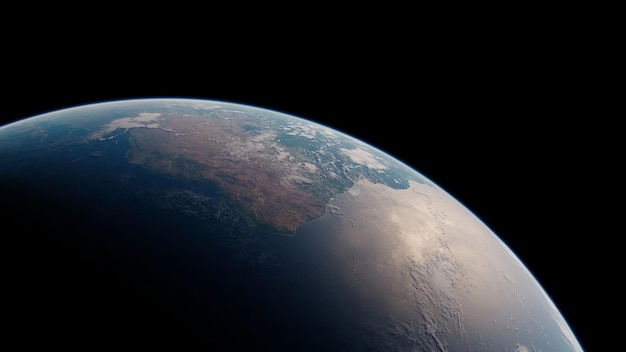 Una foto de la tierra desde la estación espacial.