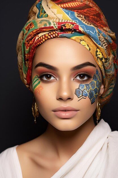 Foto foto tirada de mulher branca asiática africana 30 40 50 anos com seu regime de beleza