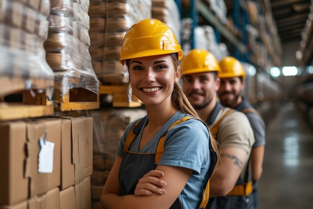 foto de los trabajadores del almacén