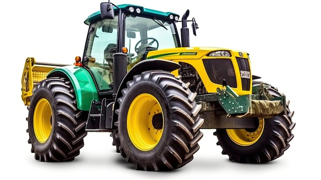 Foto de tractor verde ilustración realista generativa ai