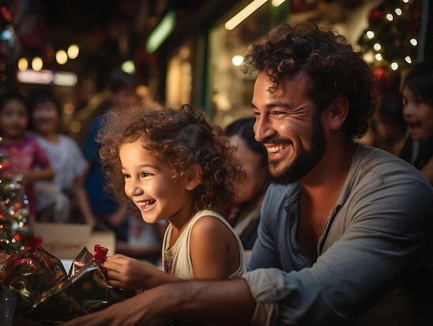 Foto de las tradiciones navideñas colombianas incluyen escenas de familias Ex Festive Colombia Vibrant