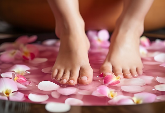 Foto del tratamiento de pedicura del spa.