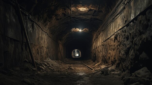 Una foto de un túnel olvidado a la débil luz del día