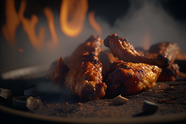 foto ultrarrealista de pollo al horno