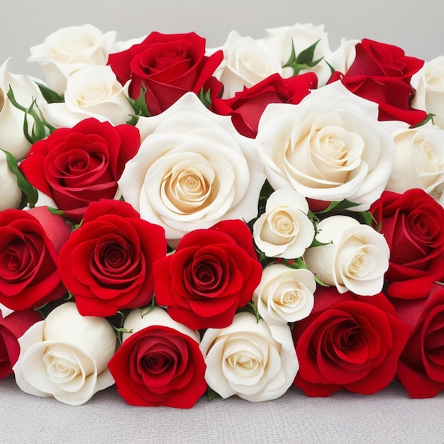 Foto um buquê de rosas é exibido com a palavra amor nele