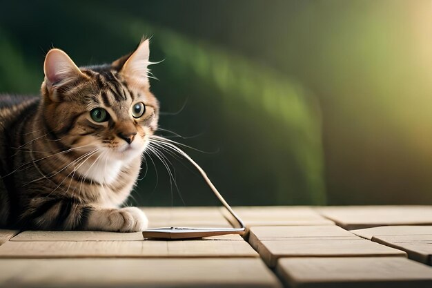 foto um gato e um rato se olhando