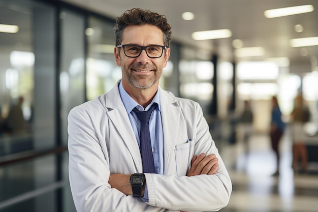 Foto um médico no hospital