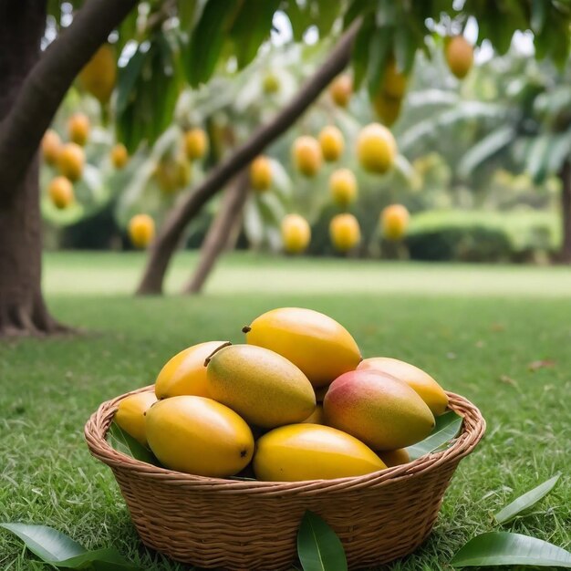 Foto und Mango-Hintergrund