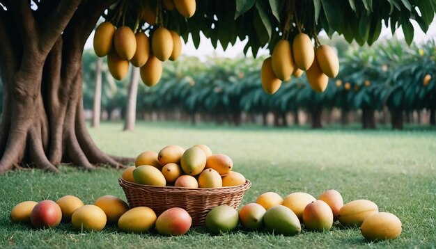 Foto und Mango-Hintergrund