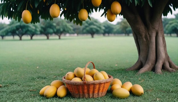 Foto und Mango-Hintergrund