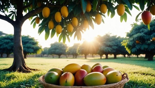 Foto und Mango-Hintergrund