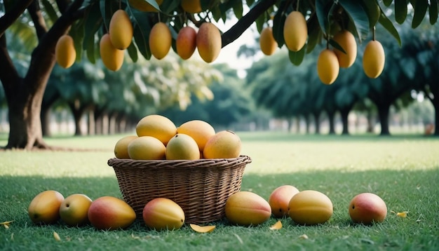 Foto und Mango-Hintergrund