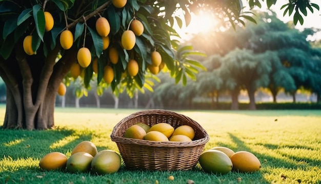 Foto und Mango-Hintergrund