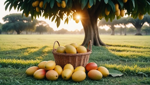 Foto und Mango-Hintergrund