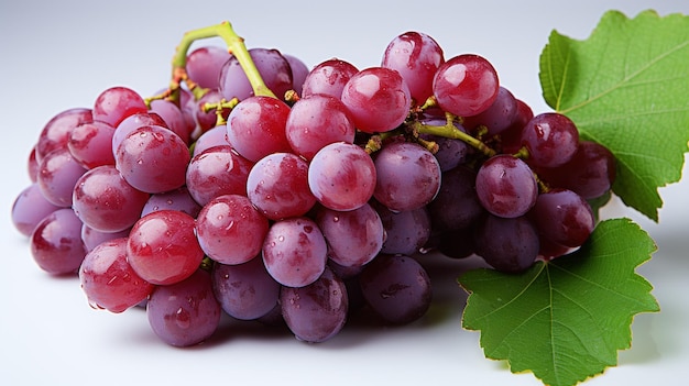 Foto de uvas rojas y verdes frescas y dulces.