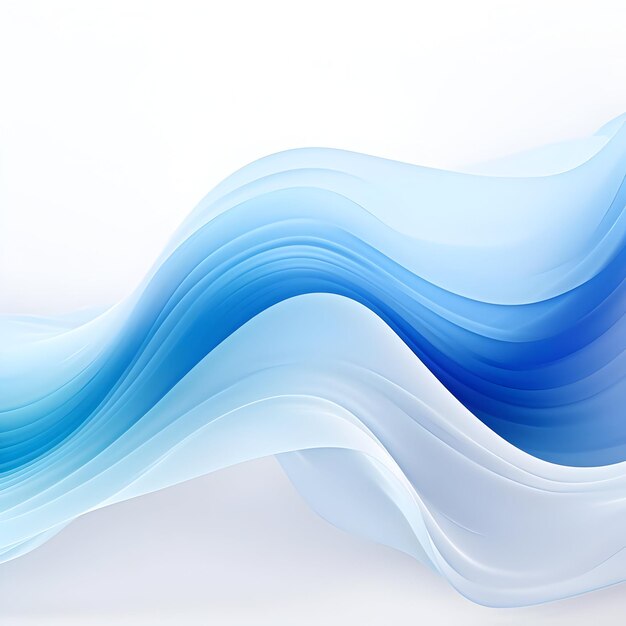 Foto foto de variaciones de color azul de líneas de curva de onda de gradiente en fondo blanco
