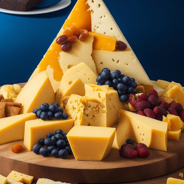 Foto De Varios Tipos De Deliciosos Platos De Queso Imagen Ai