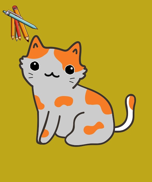 Foto vetorial de um gato bonito