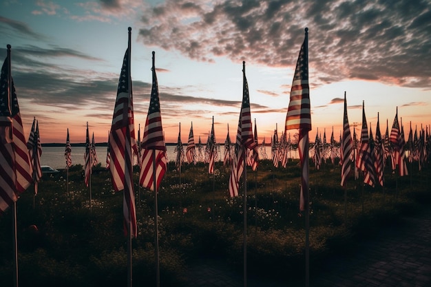 Una foto del vibrante fondo del Día de la Independencia de los Estados Unidos