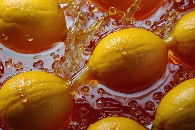 foto vibrante de jugo de limón en marinara