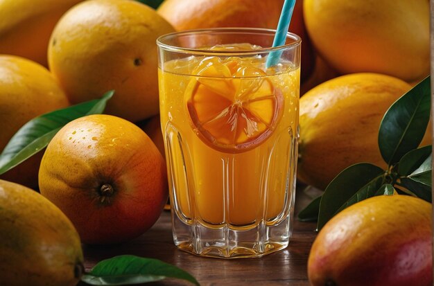 Una foto vibrante de Mango Juice Citrus Refresher