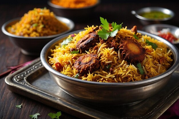 Una foto vibrante de un plato delicioso de Chettinad