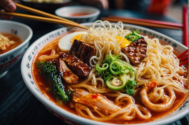 foto vibrante de Ramen en el Festival Japonés