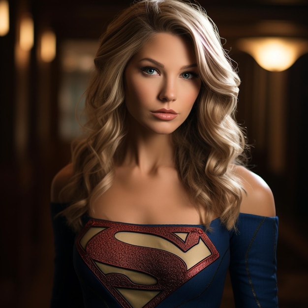 Foto de la vida real de la hermosa Supergirl