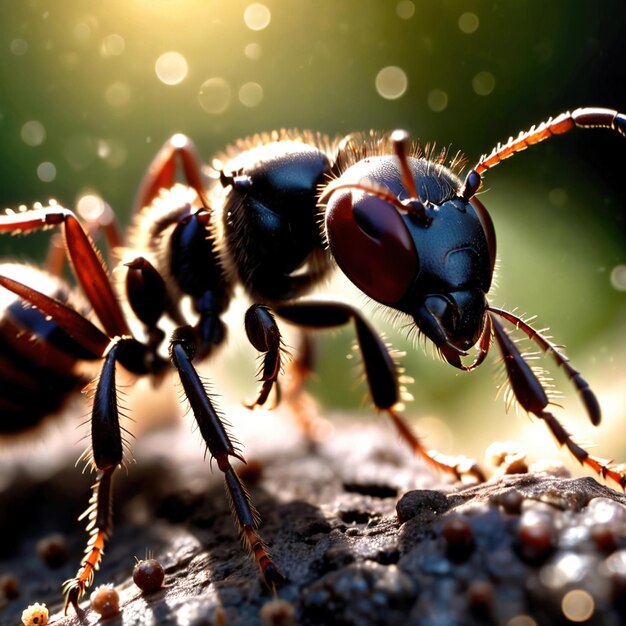 Foto foto de la vida silvestre de las hormigas y los insectos