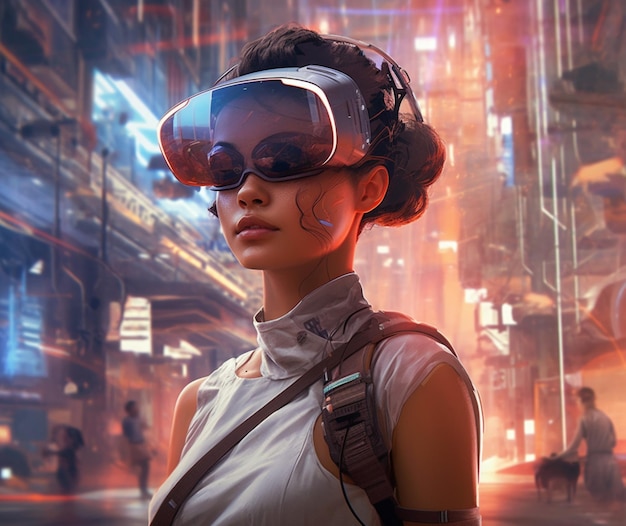 Foto virtuelle und realistische Kommunikation Futuristen