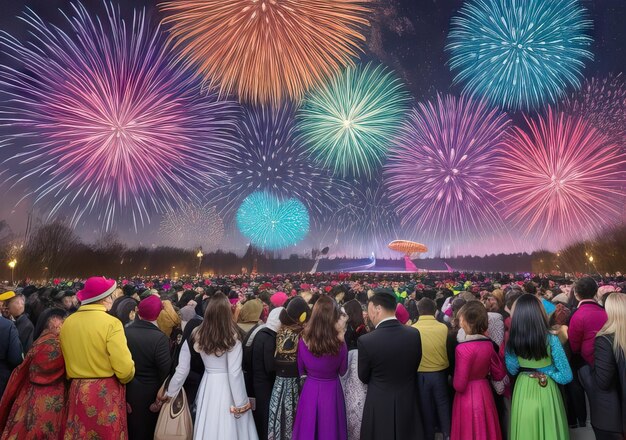 Foto la foto de la víspera de año nuevo