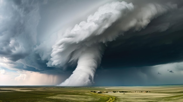 Foto una vista fascinante de un tornado
