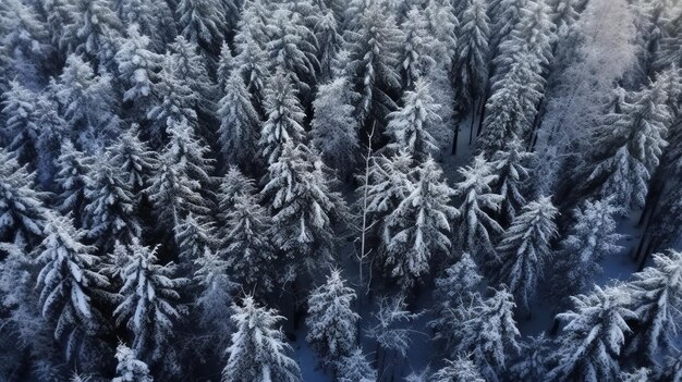 foto vista superior cimas cubiertas de nieve de muchos