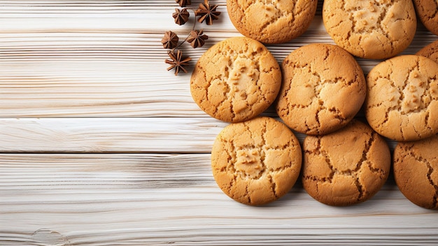 foto vista superior galletas de chocolate