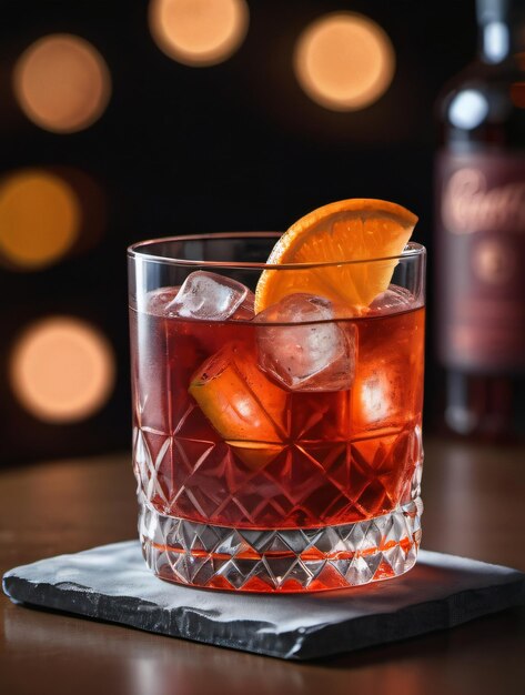 Foto von Aquarell Negroni Cocktail