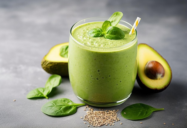 Foto von Avocado-Fruchtsaft und Smoothie