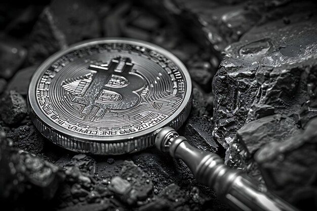 Foto von Bitcoin Scavenger Hunt mit Teams, die nach Hinweisen suchen Advent Crypto Idea Poster Banner