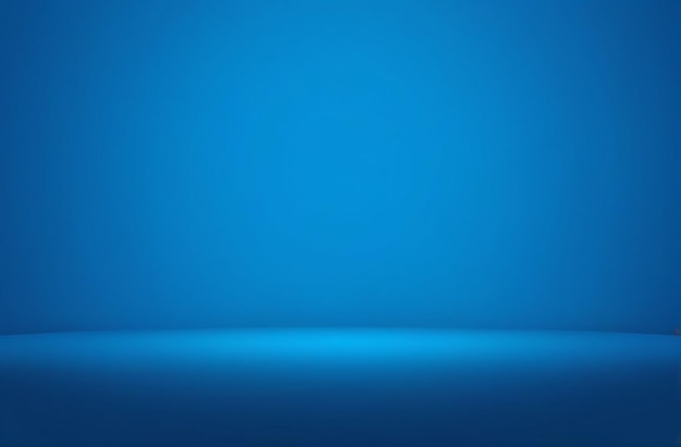 Foto von blauem Hintergrund Blaue Wand und blauer Podium-Hintergrund