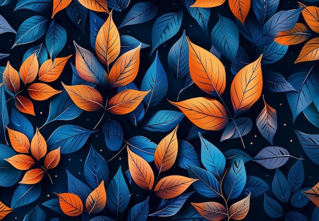 Foto von bunten Blättern, Muster, Tapeten, Hintergrunddesign