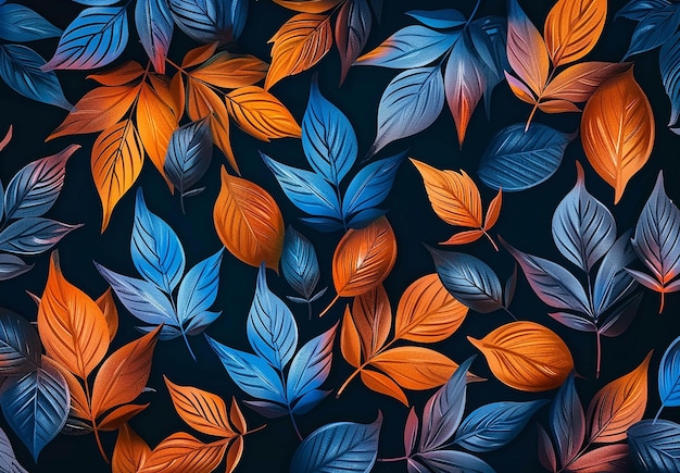 Foto von bunten Blättern, Muster, Tapeten, Hintergrunddesign