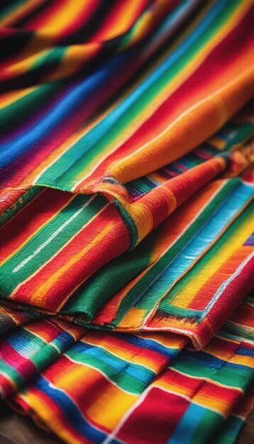 Foto von Cinco De Mayo Dekor mit farbenfrohem Serape-Muster